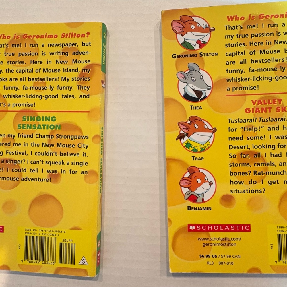 Scholastic Geronimo Stilton Books - Yellow and Orange Covers - Picture 2 of 2